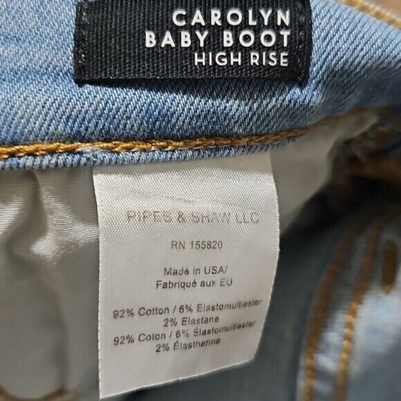 Veronica‎ Beard Blue 5 Button Boot Jeans with Frayed Hem Size 24/00 - Picture 6 of 8